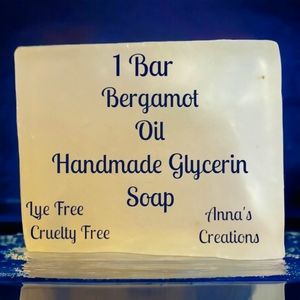 Handcrafted Anna's Creations Bergamot Honey Glycerin Bar Soap Cruelty/Lye Free
